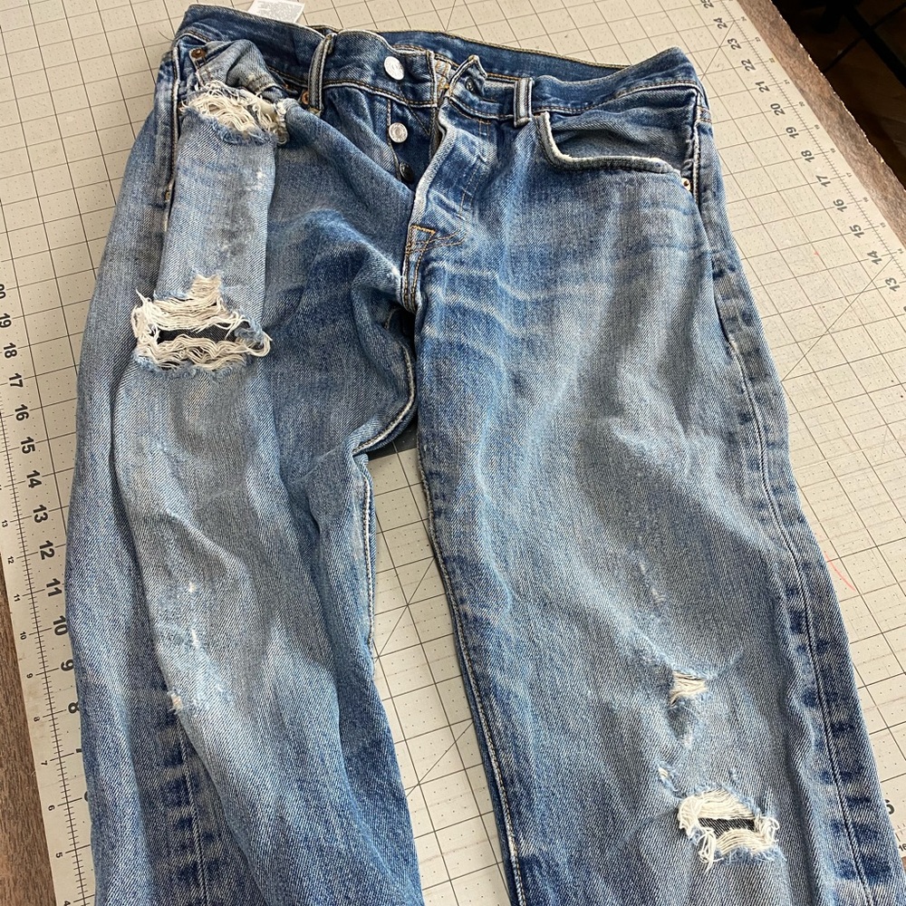 Distressed Levi’s 501 Jeans